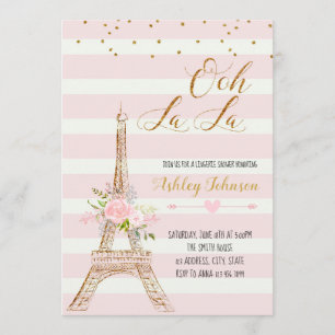 Carte nuptiale d'invitation de douche de Paris
