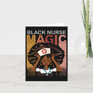 Carte Nurse Black Woman Magic Afro Melanin Queen Black H
