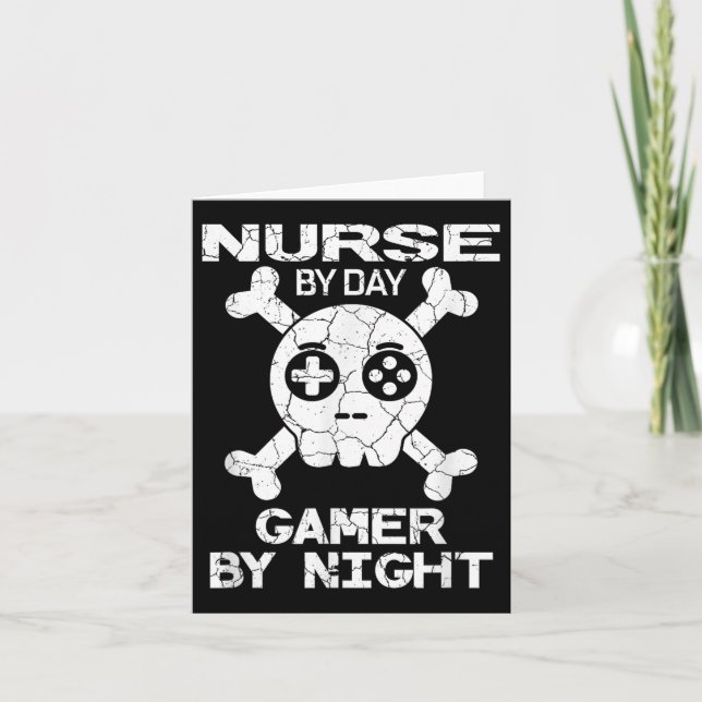 Carte Nurse By Day Gamer By Night - Gaming Quote  (Devant)