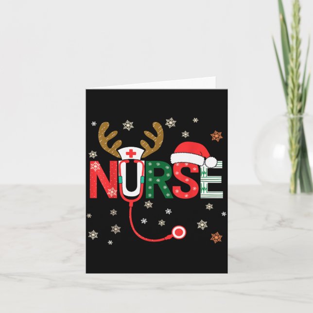 Carte Nurse Christmas Stethoscope Nurses Xmas  (Devant)