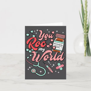 Carte Nurse de la Saint-Valentin Vous Roc Mon Monde Haut