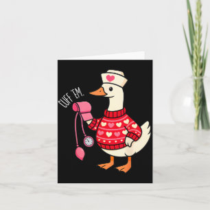 Carte Nurse d'oie de la Saint-Valentin bête Er Cna Lpn S