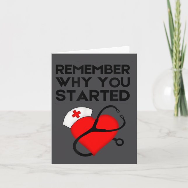 Carte Nurse Rn Np Mantra Motivation Remember Why You Sta (Devant)