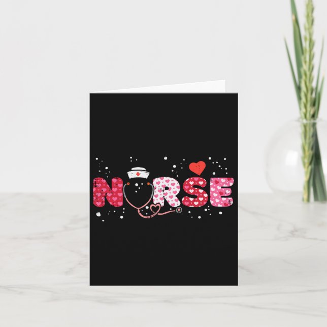 Carte Nurse Valentines Day Valentine Scrub Top Femmes Sc (Devant)