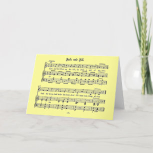 Carte Nursery Rhyme Jack et Jill Grey Card