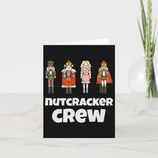 Carte Nutcracker Crew Famille Correspondant Xmas Garçons (Devant)