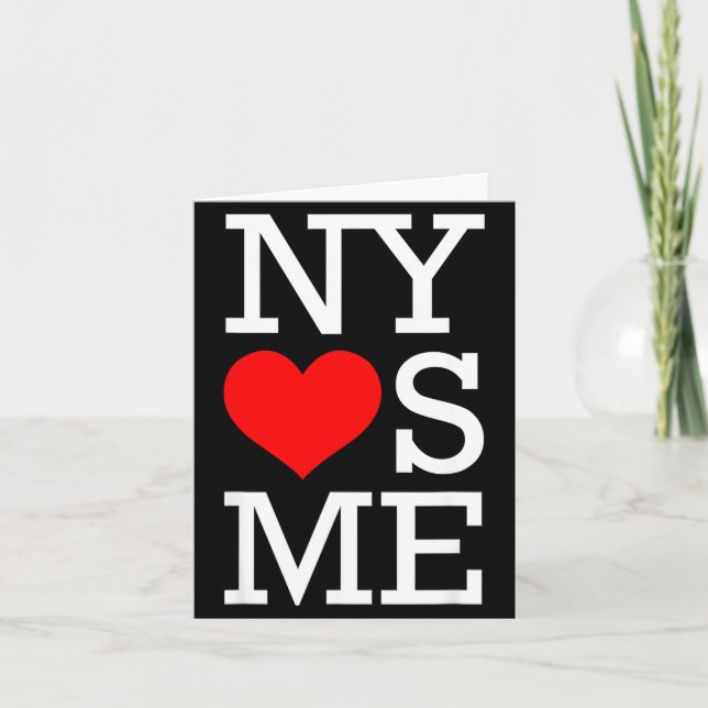 Carte Ny Loves Me Funny I Heart New York  (Devant)