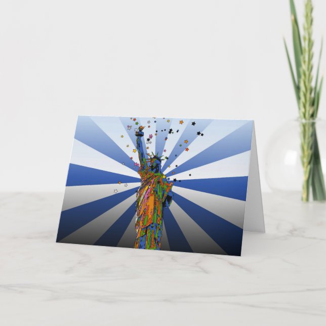 Carte NYC psychédélique : Statue de la Liberté #2 (Devant)