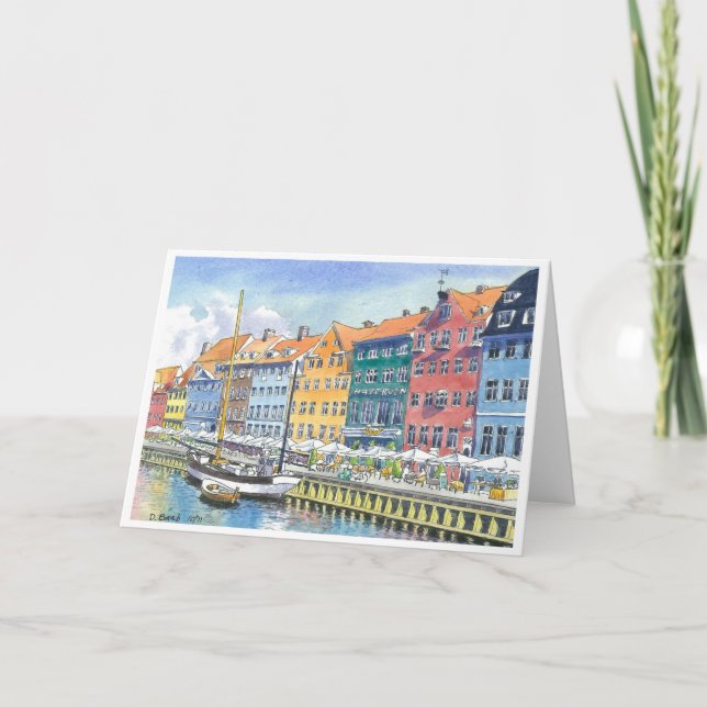 Carte Nyhaven, Copehagen, Denmark (Devant)