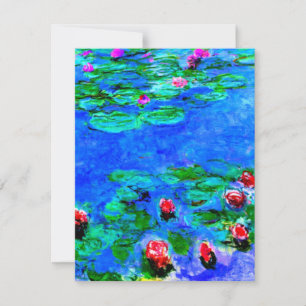 Carte Nymphéas, Rouge, par Oscar-Claude Monet