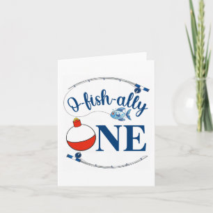 Carte O-fish-ally One Fishing Boy Premier anniversaire O