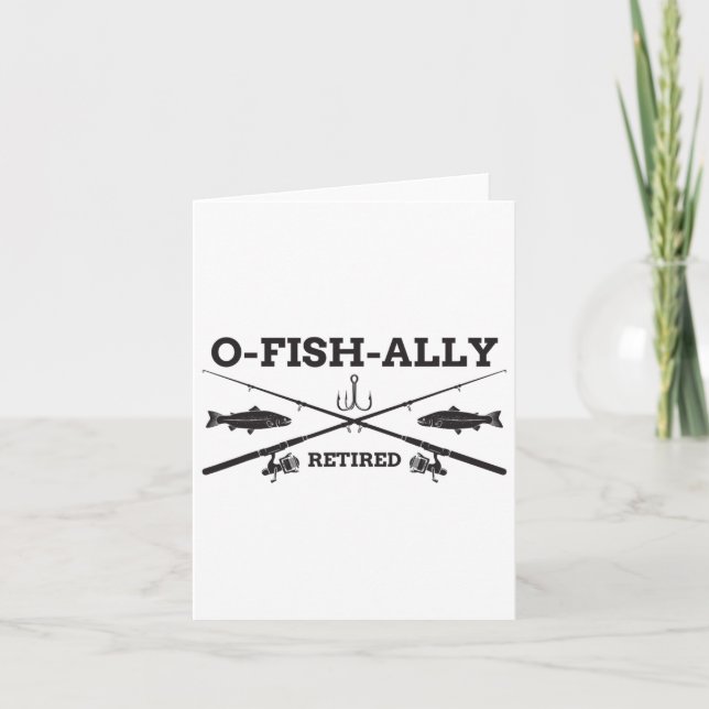Carte O-fish-ally Retraite Cadeau de pêche (Devant)