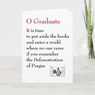 Carte O Graduate - un poème décalé de diplôme