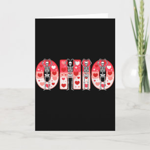 Carte O-h-i-o Squelettes Drôles Ohio Dans Midwestern Val