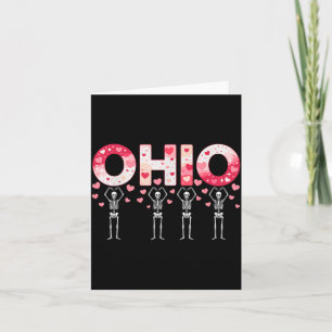 Carte O-h-i-o Squelettes drôles Ohio Dans Midwestern Val