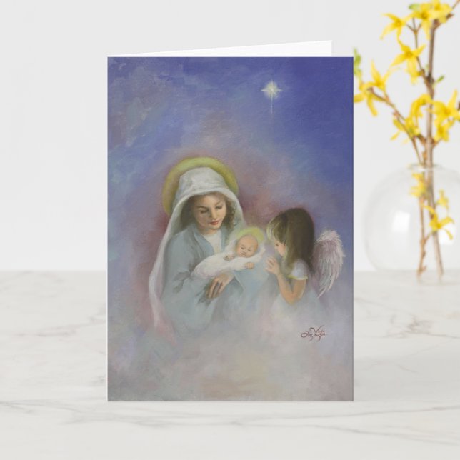Carte O Holy Night (Fleur jaune)