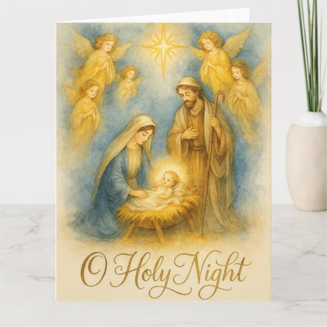 Carte Ô Nuit Sainte Nativité Noël (Devant)