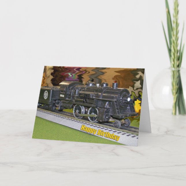 Carte O Scale Model Train - Joyeux anniversaire (Devant)
