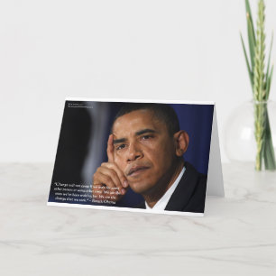 Carte Obama "En Changement" Citations de Sagesse Cadeaux
