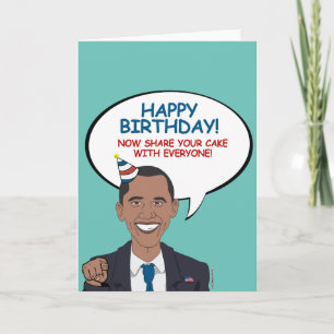 Carte Obama : Maintenant partagez votre gâteau d'anniver
