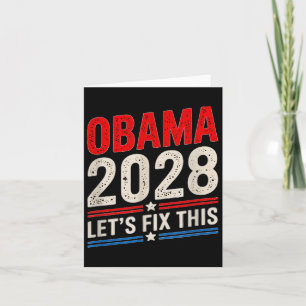 Carte Obama Patriotique Vintage rétrograde 2028 Prote po