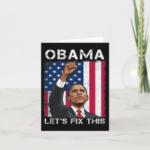 Carte Obama pour le président 2028 Drapeau américain Oba
