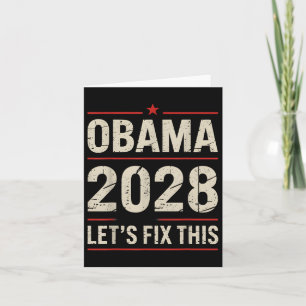 Carte Obama Président Vintage 2028 Obama _