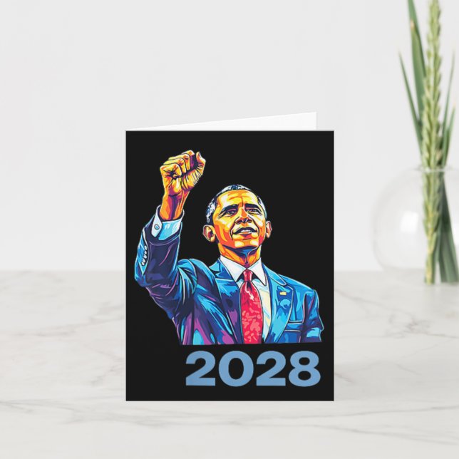 Carte Obama Président Vintage 2028 Obama (Devant)