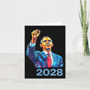 Carte Obama Président Vintage 2028 Obama