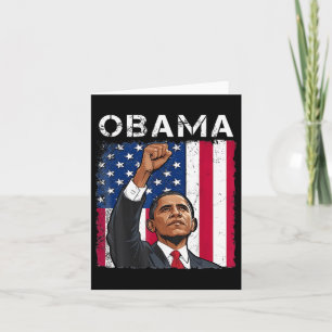 Carte Obama Président Vintage 2028 Obama Drapeau Rétro A