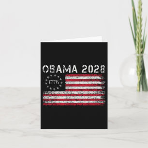 Carte Obama Retro Us Vintage Drapeau Patriotique 2028 Po