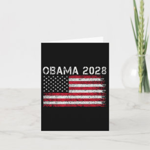 Carte Obama Retro Vintage Us Drapeau Patriotique 2028 Po
