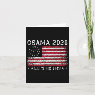 Carte Obama Retro Vintage Us Drapeau Patriotique 2028 Po