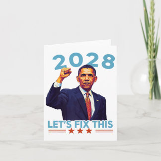 Carte Obama Vintage rétro patriotique 2028