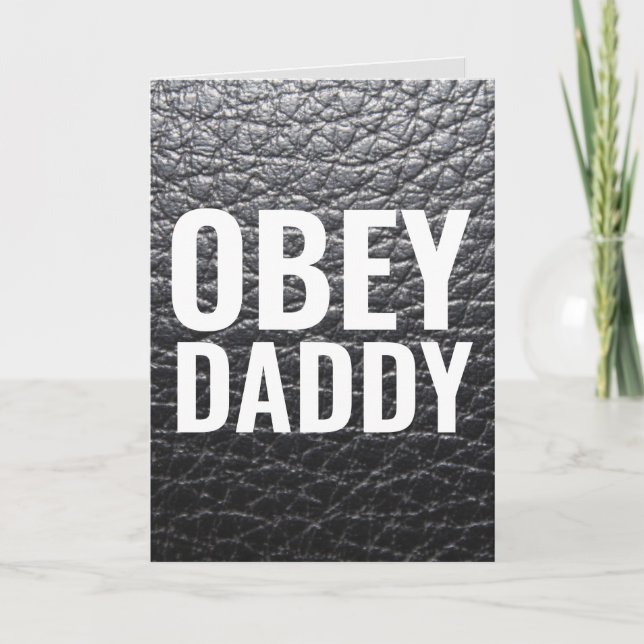 CARTE OBEY DADDY HAPPY BANTHDAY DADDY DOM CARDS (Devant)
