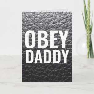 CARTE OBEY DADDY HAPPY BANTHDAY DADDY DOM CARDS