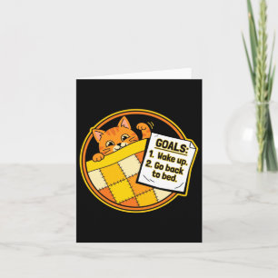 Carte Objectifs de chat drôles - Texte de dessin animé m