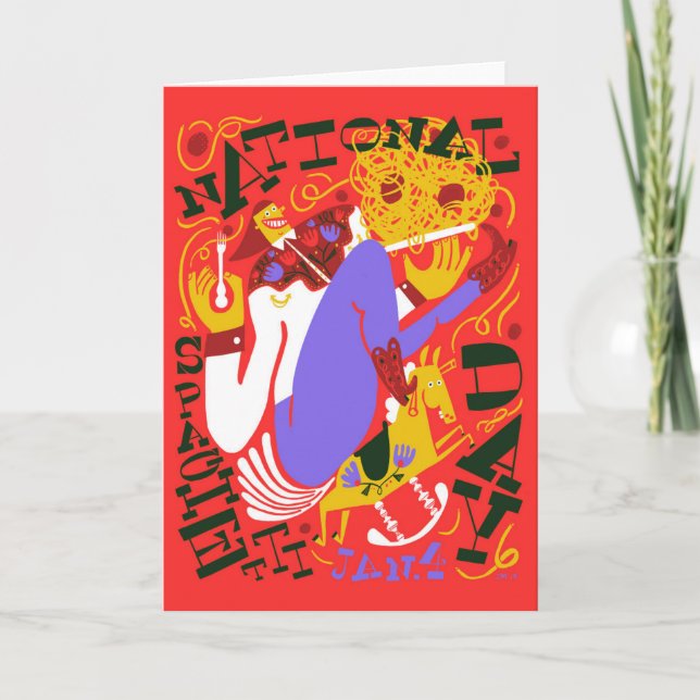 Carte Obscure Holidays  National Spaghetti Day January (Devant)