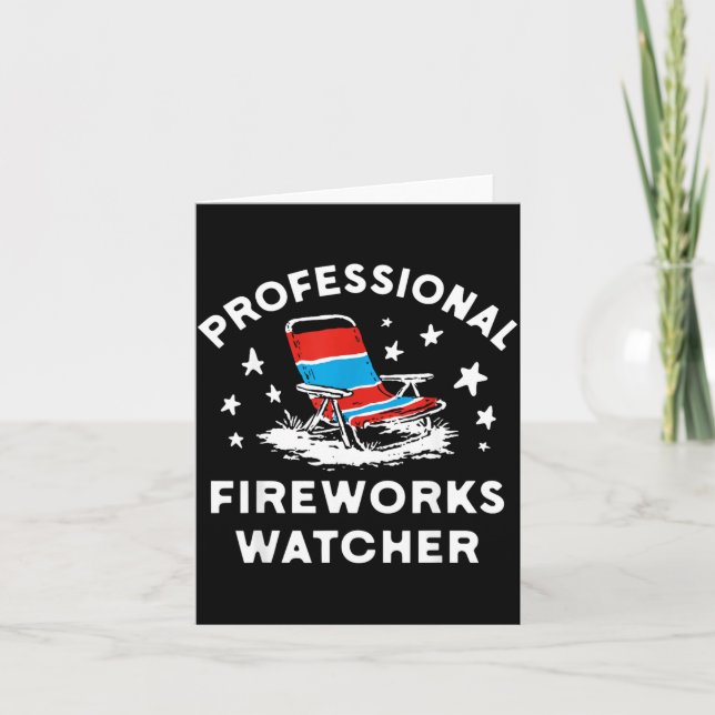 Carte Observateur de feux d'artifice professionnel drôle (Devant)