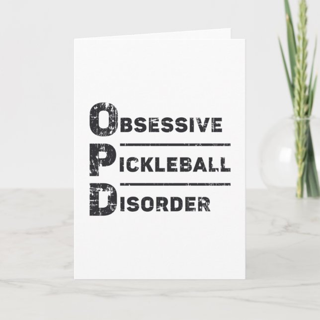 Carte Obsessionnel Pickleball Trouble Pickleball Cadeau (Devant)