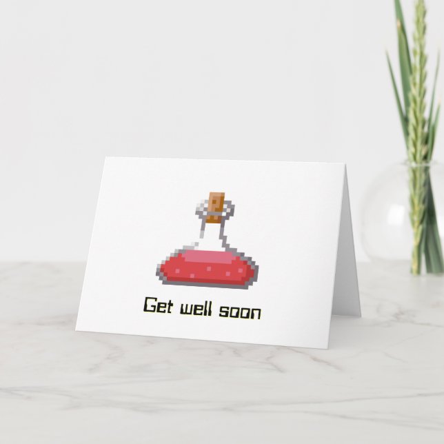 Carte Obtenez bien bientôt avec potion de guérison (Devant)