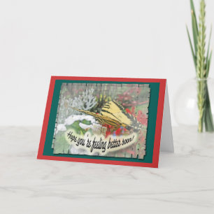 Carte Obtenez Bien Bientôt Tiger Swallowtail Papillon Ca