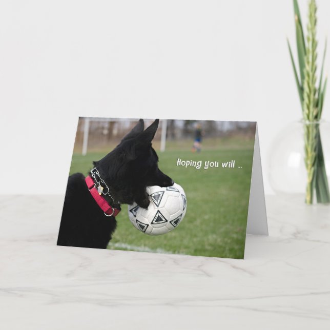 Carte Obtenez Bien Chien De Football (Devant)