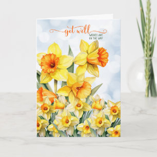 Carte Obtenez bien Jardin Daffodique avec Blue Sky Bokeh