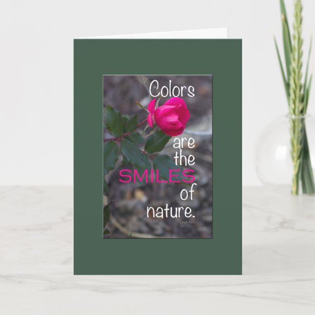 Carte Obtenez bien simple rose photo couleur verte (Devant)