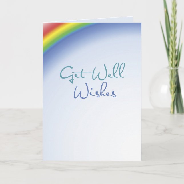 Carte Obtenez des souhaits bien Rainbow (Devant)
