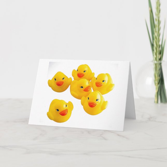 CARTE OBTENEZ LES DUCKIES EN CAOUTCHOUC PRÊTS-BÉBÉS (Devant)