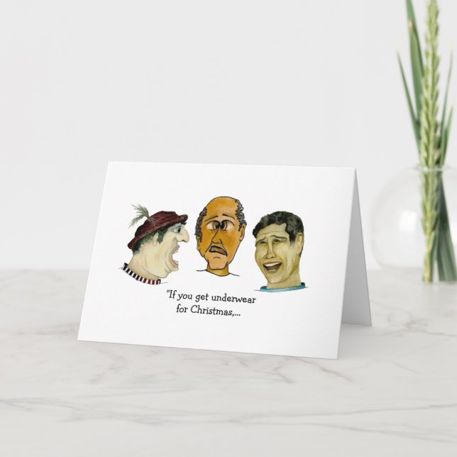 Carte Obtenir des sous-vêtements pour Noël (Devant)