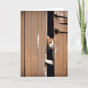 Carte Obtenir l'Anniversaire Chat d'Écorce