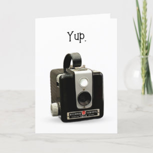 Carte Obtenir un vieil Humour Anniversaire Caméra Rétro